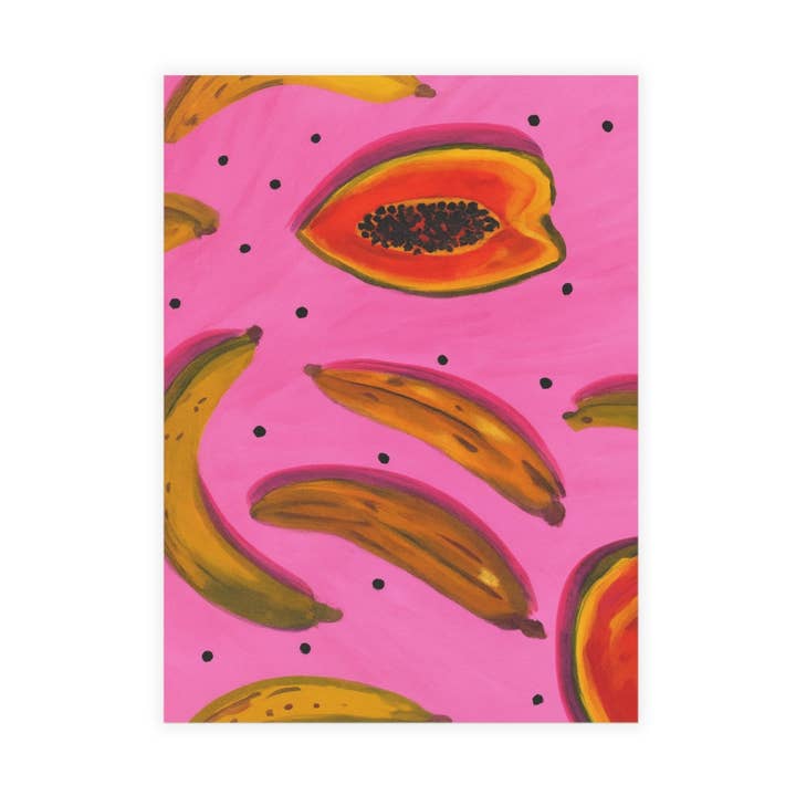 Tropical Fruit Postcards — Ripe Fruits Postcard Bundle with Envelopes for wholesale by Ripe Banana
