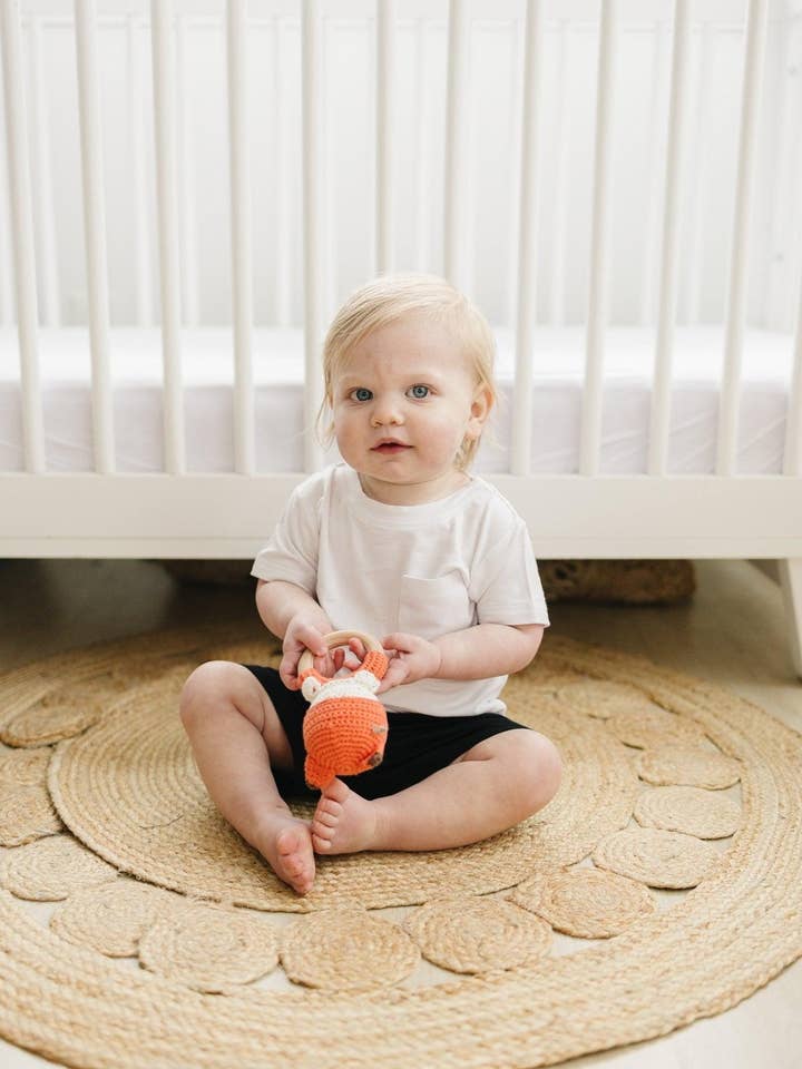 Little Joy Co. – T-shirt - Crianças por atacado – Camiseta Bamboo Pocket Tee Baby Toddler Kids Roupa de Camiseta de Criança5