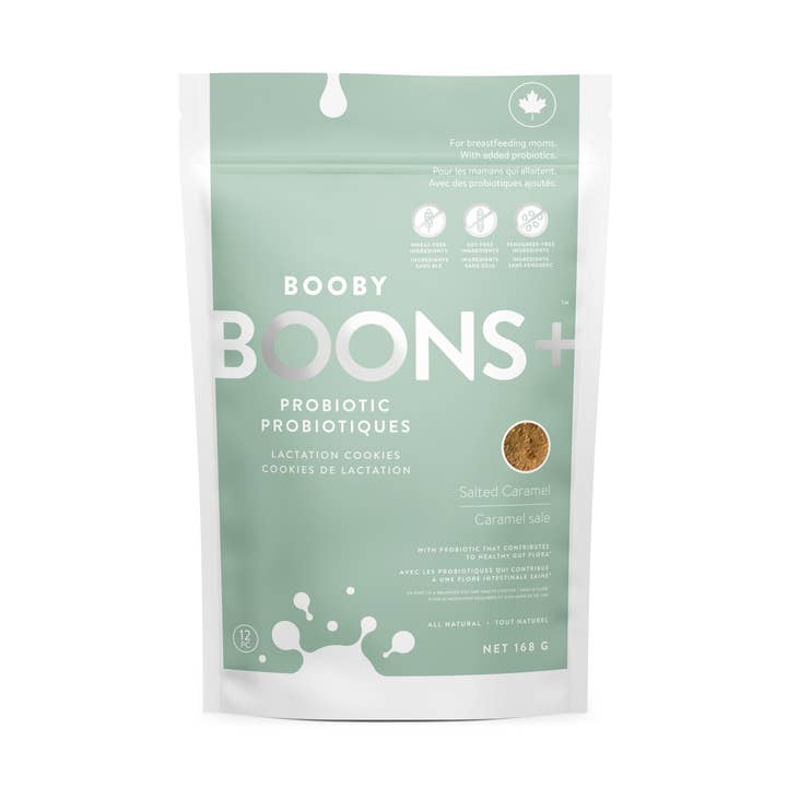 Boons+™ Probiotic Lactation Cookies: Salted Caramel (6 oz) for wholesale by Stork and Dove