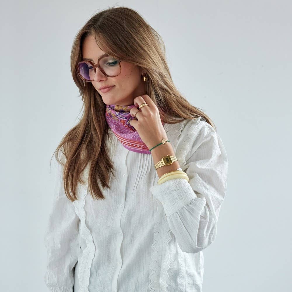 Bonheur du Jour – Blusa - Mulher por atacado – Blusa feminina Isla branca4