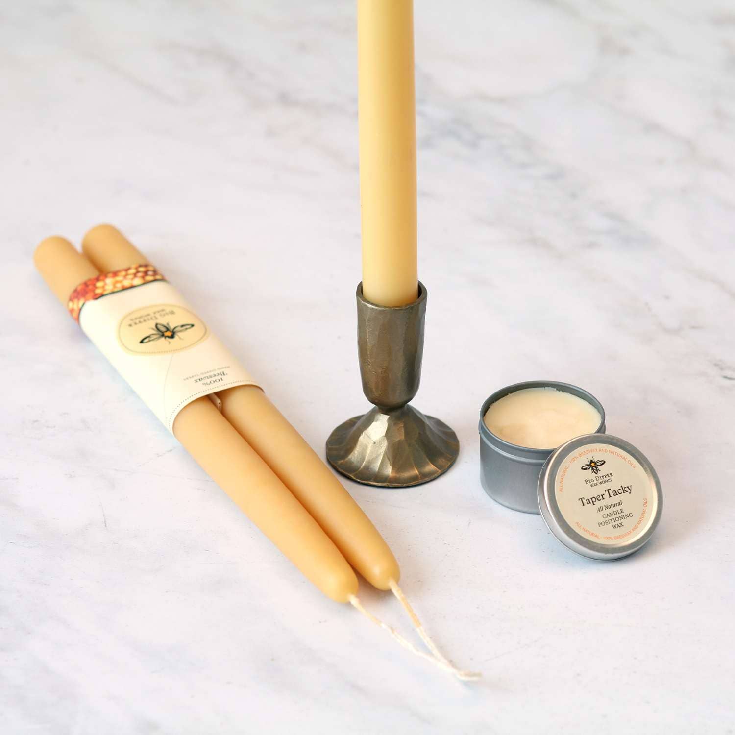 Big Dipper Wax Works - Wholesale Tapered Candle/Candlestick - Candle Positioning Wax – Beeswax Blend – 1.7 oz Tin3