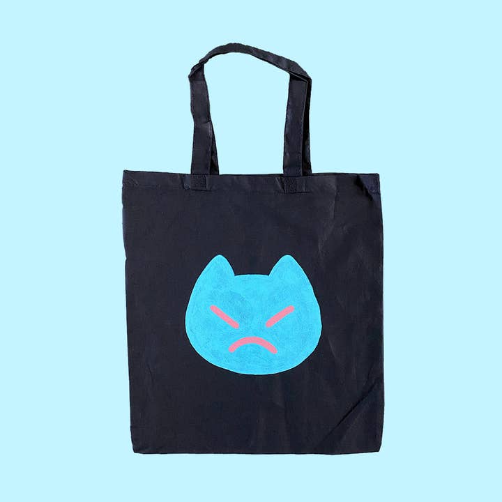 Borsa tote Black Cat per la vendita all'ingrosso da parte di Robin Good Art & Design