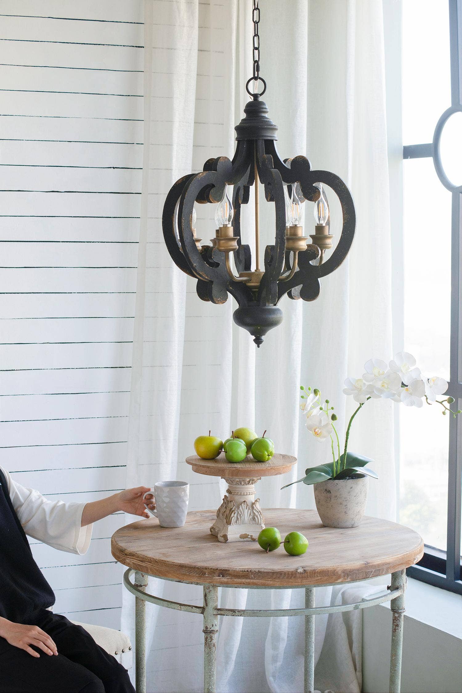 A&B Home Group Inc. - Wholesale Taartplateau - D10,5x7,5" Crème & Bruin Houten Tafelblad Bord5