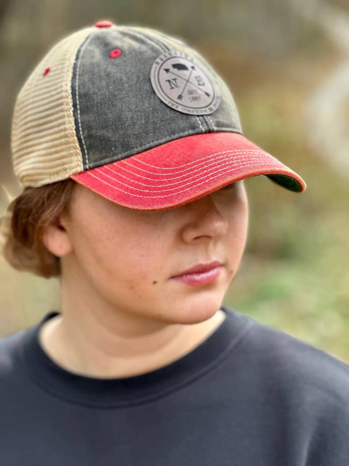 Leather Circle State Hat for wholesale by Sunshine and Jade