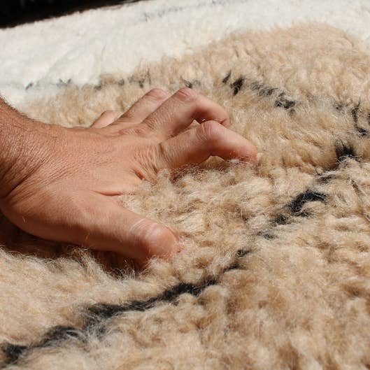 BohoVibeCraft - Wholesale Area Rug - white and brown Moroccan-rugs-modern-carpets-wool-moroccan