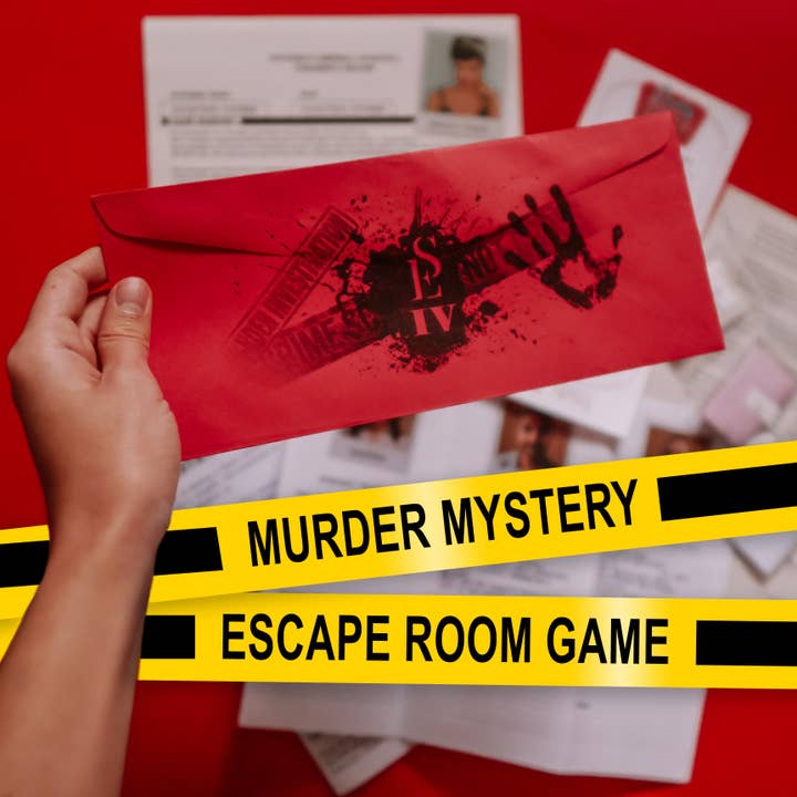 Scarlet Envelope - Wholesale Puzzle - Adult - Murder Mystery Puzzle Game "Breakfast for a Serial Killer"