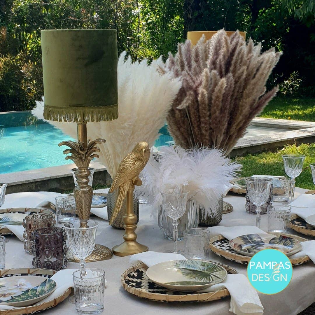 Pampas Design - Venta al por mayor Flores secas/prensadas - 30 Tallos de Pasto Pampas Azul Claro16