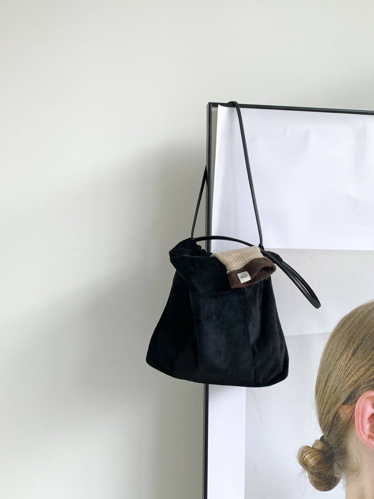 Little Light - Wholesale Shoulder Bag - Women's - Stella Soft Suede Gather Bucket Bag6