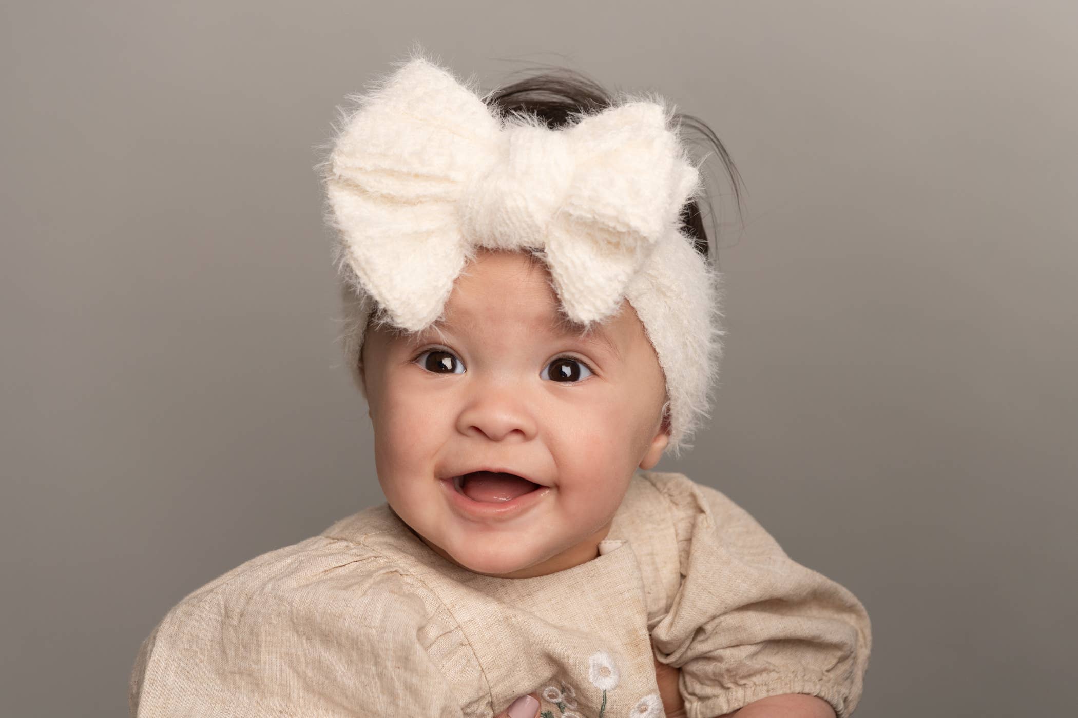 Bows Arts - Vente Bandeau – bébé - Bandeau pour bébé Fuzzy Knit1