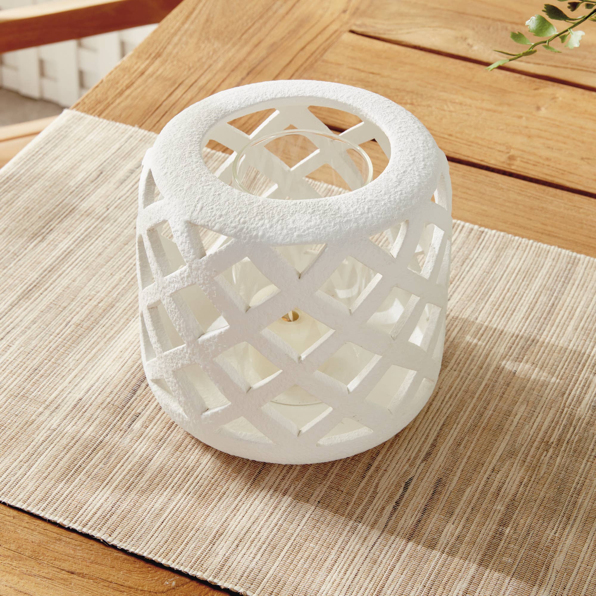 Napa Home & Garden - Wholesale Candle Holder - Lucca Hurricane Small, White2