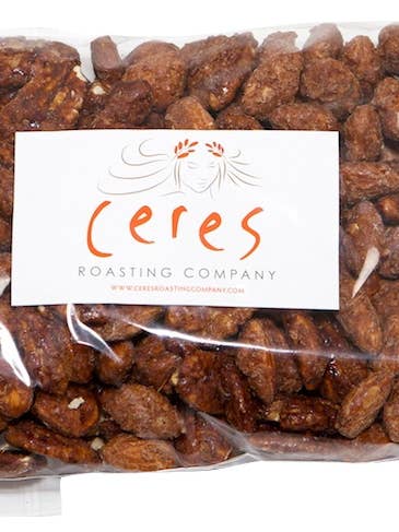 Sachet combiné de 1 livre de noix, amandes et pacanes glacées à la cannelle pour la vente par Ceres Roasting Company