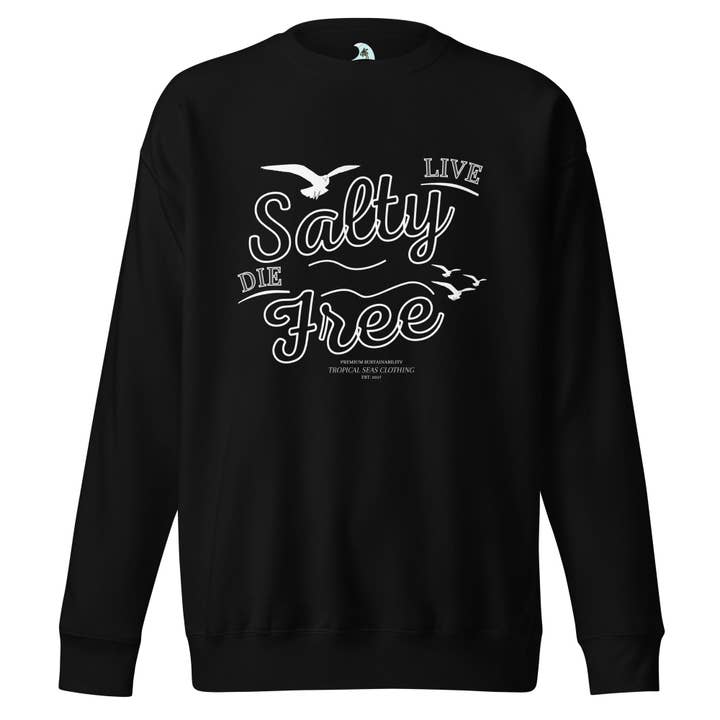 Premium Live Salty, Die Free-tröja för herrar för wholesale av Tropical Seas Clothing