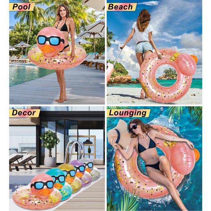 Cota Global - Wholesale Inflatables - Pool Float - Duck Pool Tube - Rose Gold2