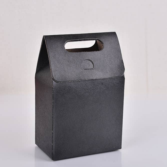 ByHome - Wholesale Gift Box - 24pcs, 4 sizes black cardboard paper gift box bag w/ handle