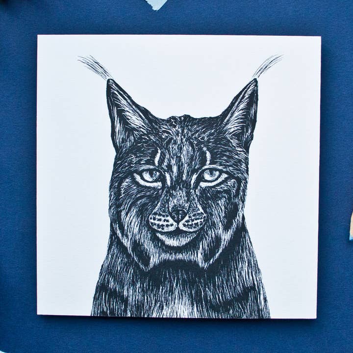 Ansichtkaart Lynx voor wholesale door Katja Rub
