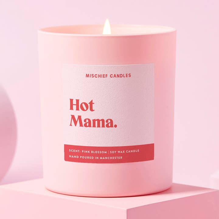Mischief Candles - Wholesale Jar/Filled Candle - New Baby Gift Funny Baby Shower Candle Hot Mama