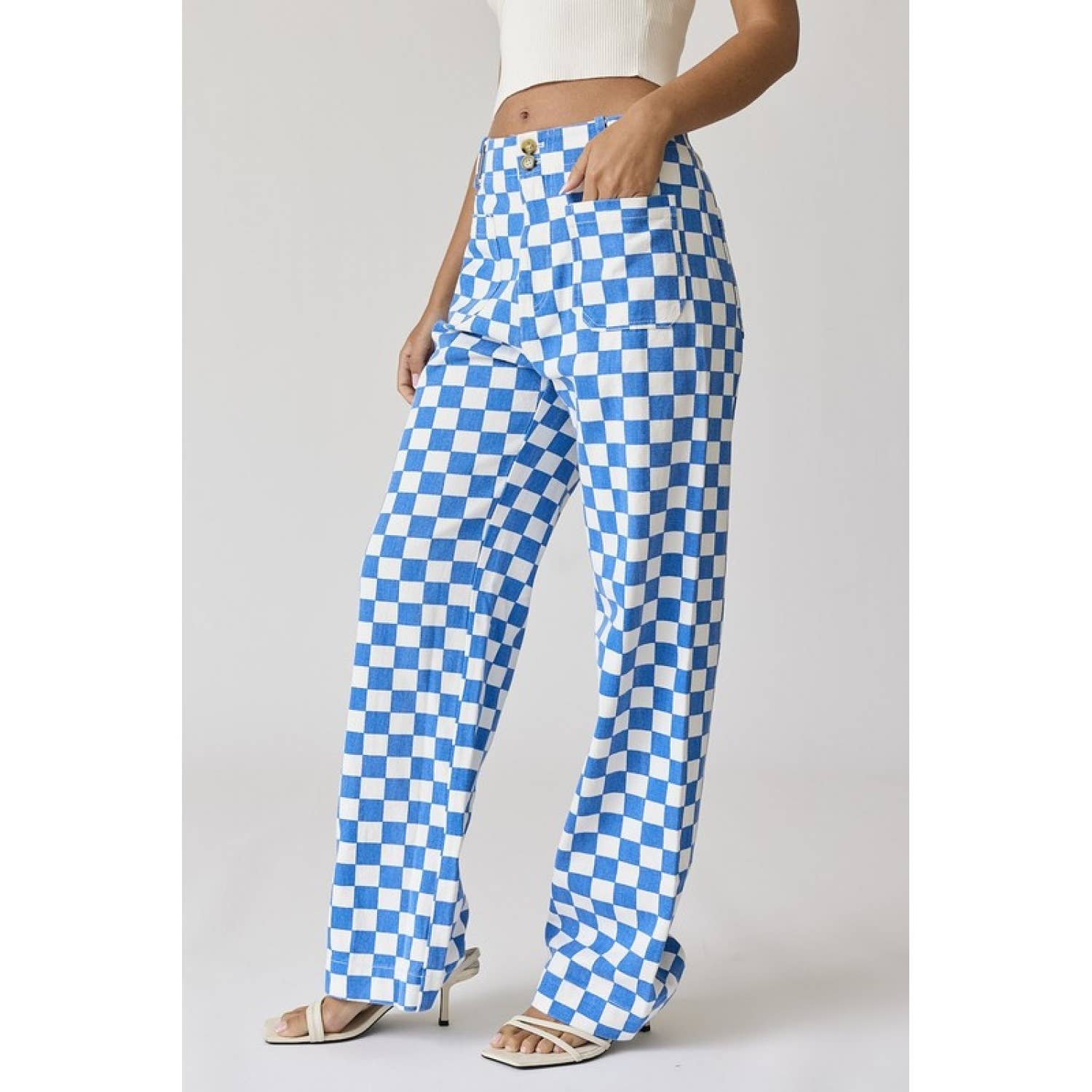 Apolline - Wholesale Pants - Women's - Demi Checkered Bottoms w Elastic Band11