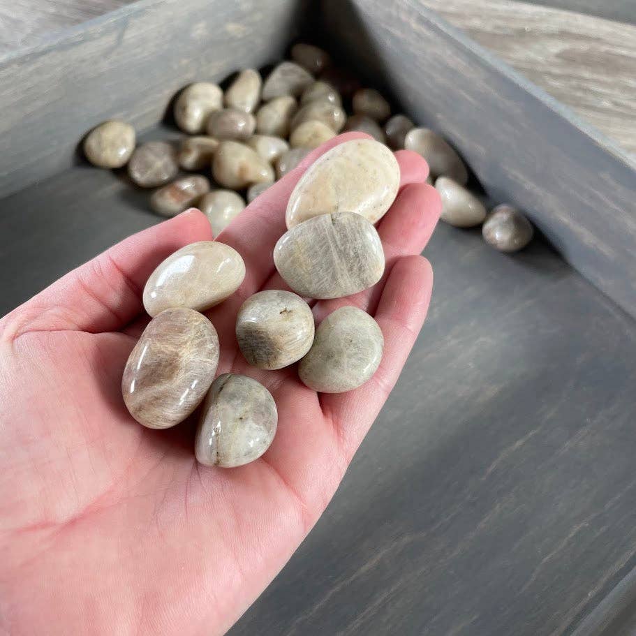 Keystone Crystals - Vente Pierre et cristal de spiritualité - Lot de 1 lb de pierre de lune noire polie2