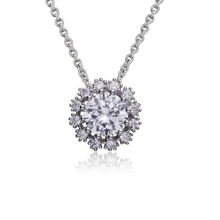 Pingente de flor CZ (6084) por atacado de Genevive