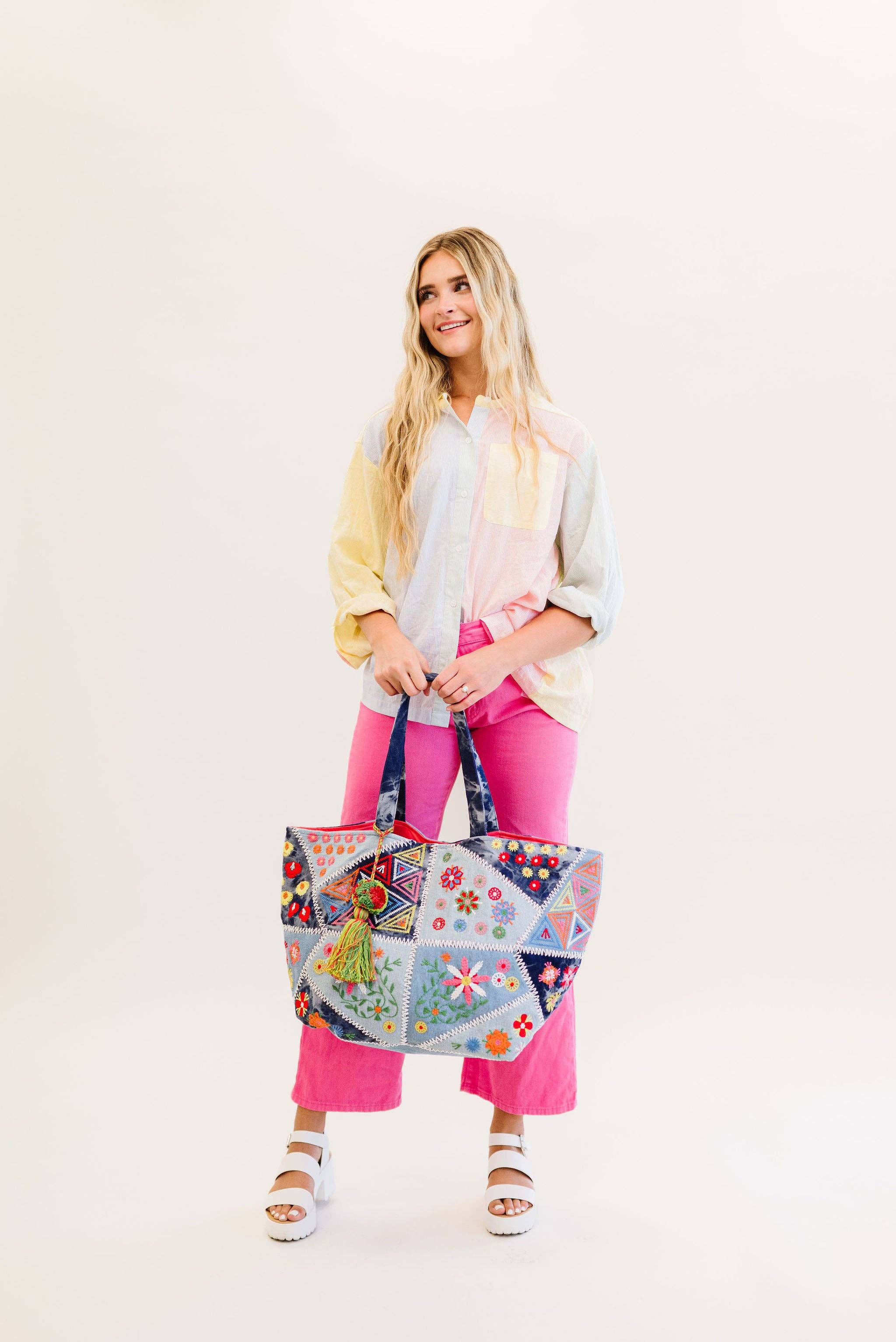 Denim Arden Oversized Tote for wholesale on Faire6