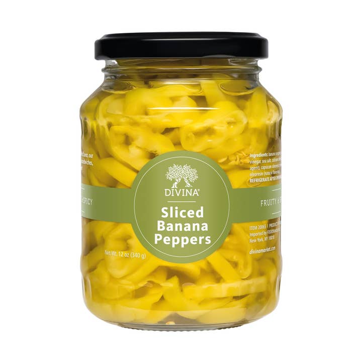 Divina - Wholesale Pickled Vegetables - Sliced Banana Peppers0