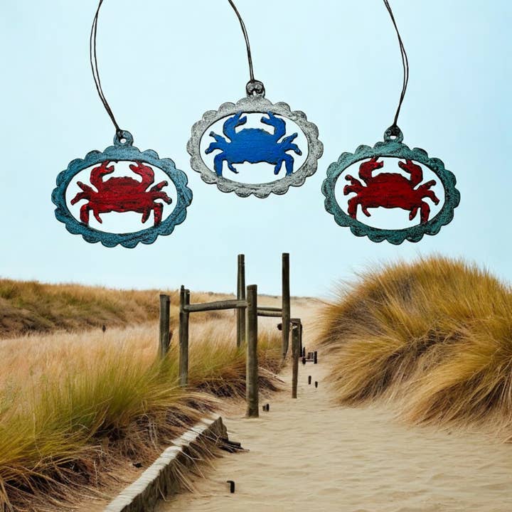 CRAB ornament nautical beach East Coast Gifts Maine souvenir for wholesale by Whimsies