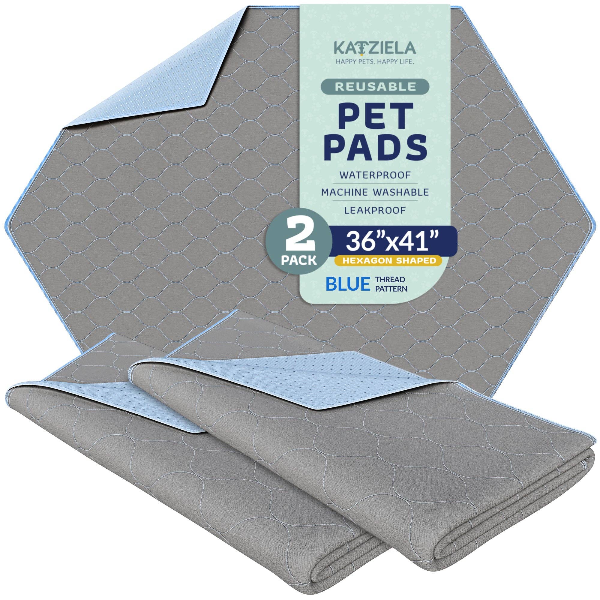 Katziela - Vente Tapis de propreté - chien - Tampons à pipi lavables réutilisables pour chiens, chats et humains, imperméables5
