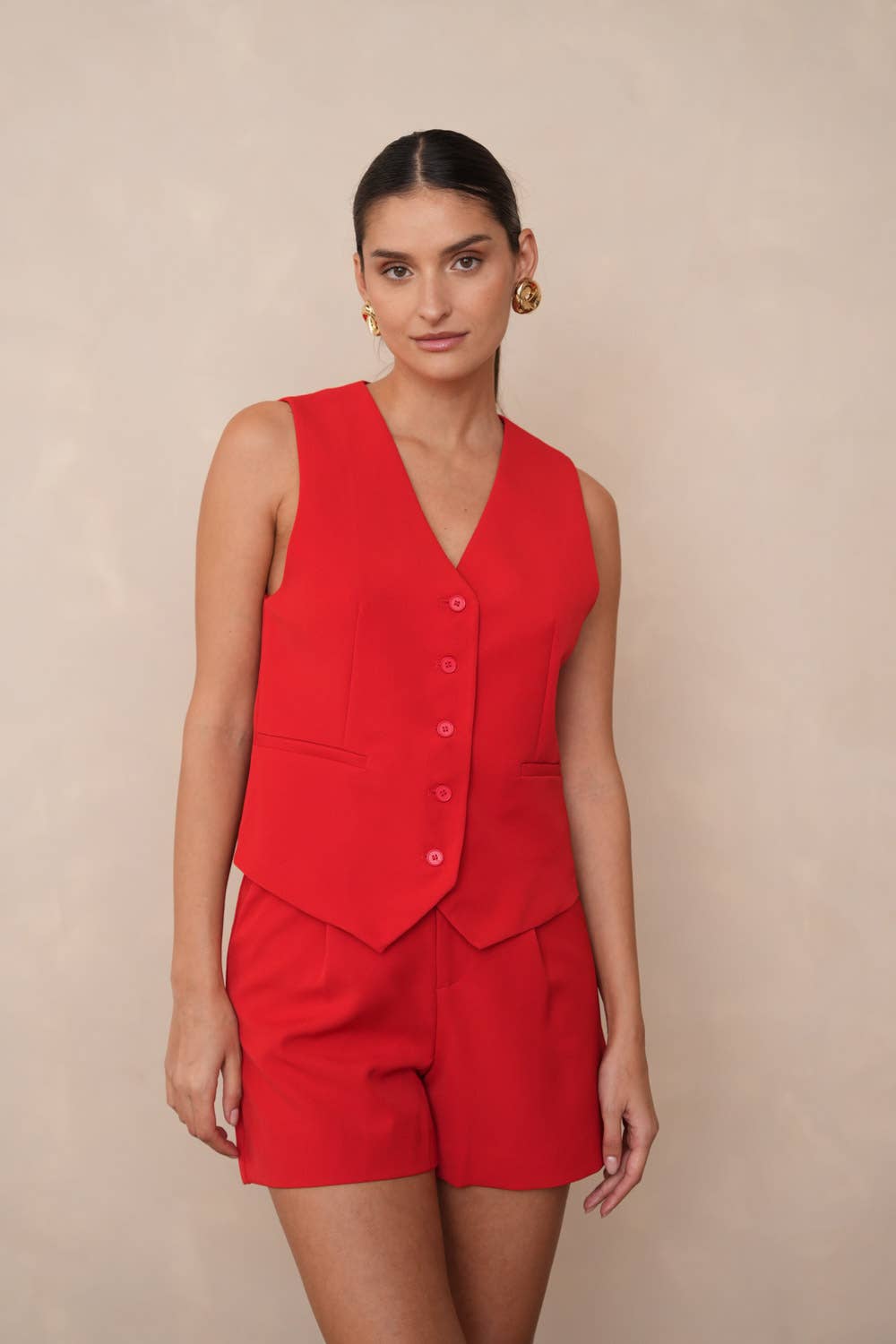 Attentif Paris - Wholesale Suit Vest - Women's - [Timeless] Solid Sleeveless Tailored Vest20