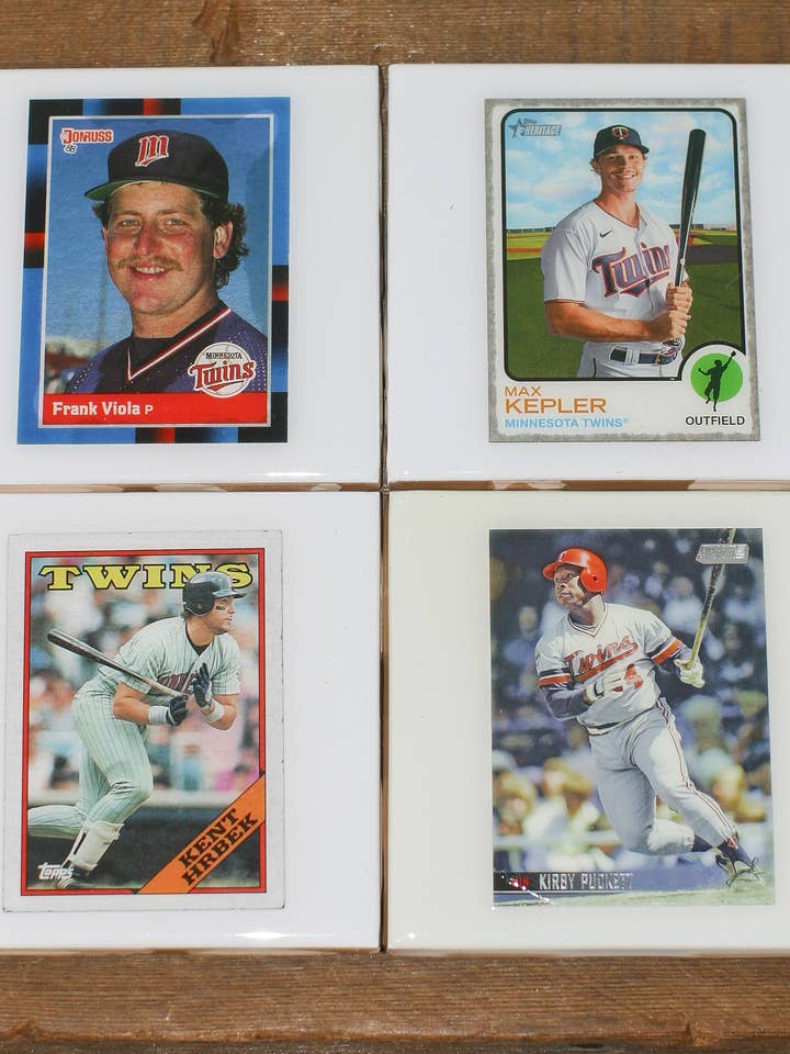 Minnesota Twins Coasters - Ceramic Tile Made from Cards for wholesale by Jake and Dean Uncommon Coasters