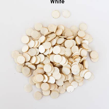 Crystal Candy Edible Wafer Glitter Sequins. White for wholesale by Crystal Candy Unique Cake Decorations