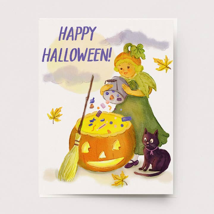 Candy Cauldron Card HA-118 for wholesale by Ingrid Press