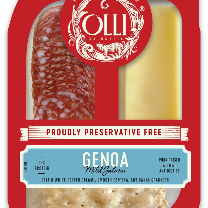 Olli Salumeria Americana - Wholesale Salami - Olli Genoa & Fontina Snack Pack