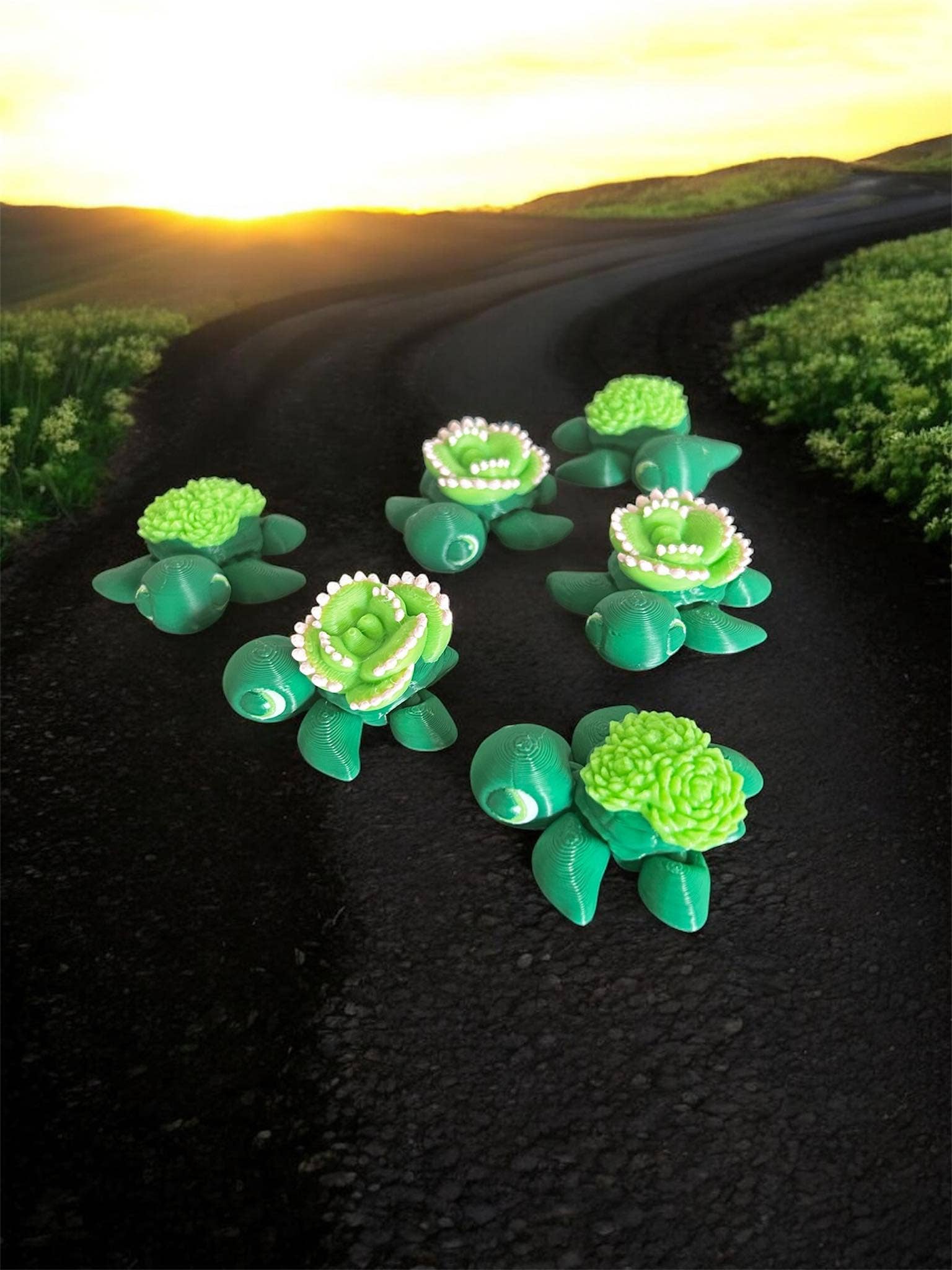 3D in Paradise - Wholesale Fidget Toy - Kids - Mini Succulent Turtle fidget figurine figures 3D printed