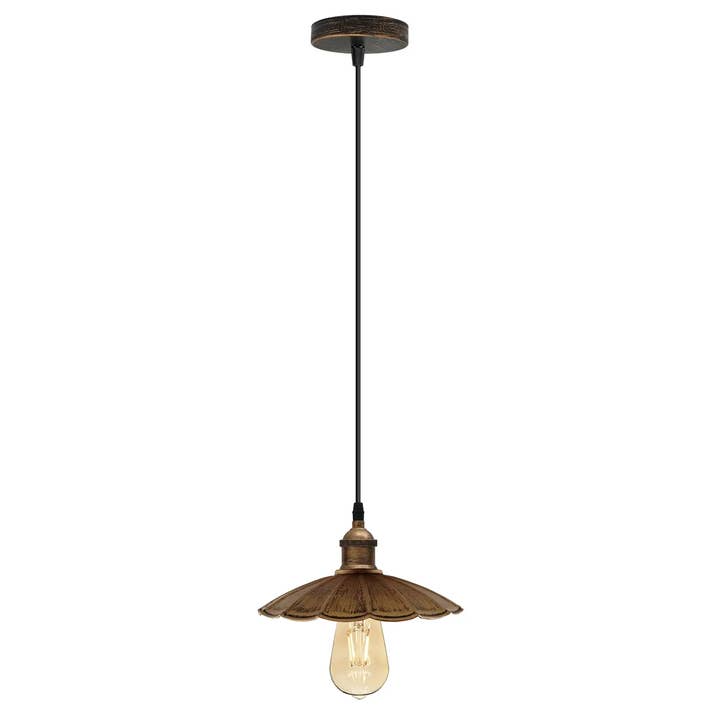 Brushed Copper Wavy Metal Ceiling Pendant Light for wholesale by Ledsone