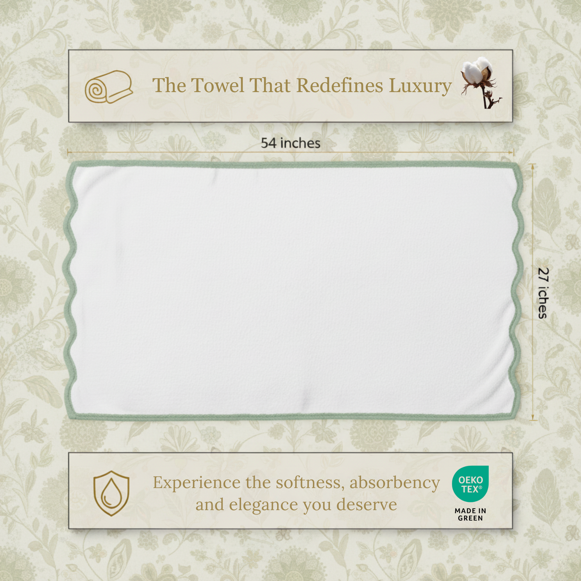 Lotus Linen – wholesale Badrumsmatta – Lyxig badrumsmatta i bomull med kammusselkanter25