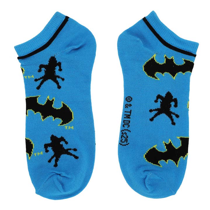 Bioworld Merchandising - Wholesale Socks - Women's - DC Comics Batman & Joker 5 Pair Ankle Socks