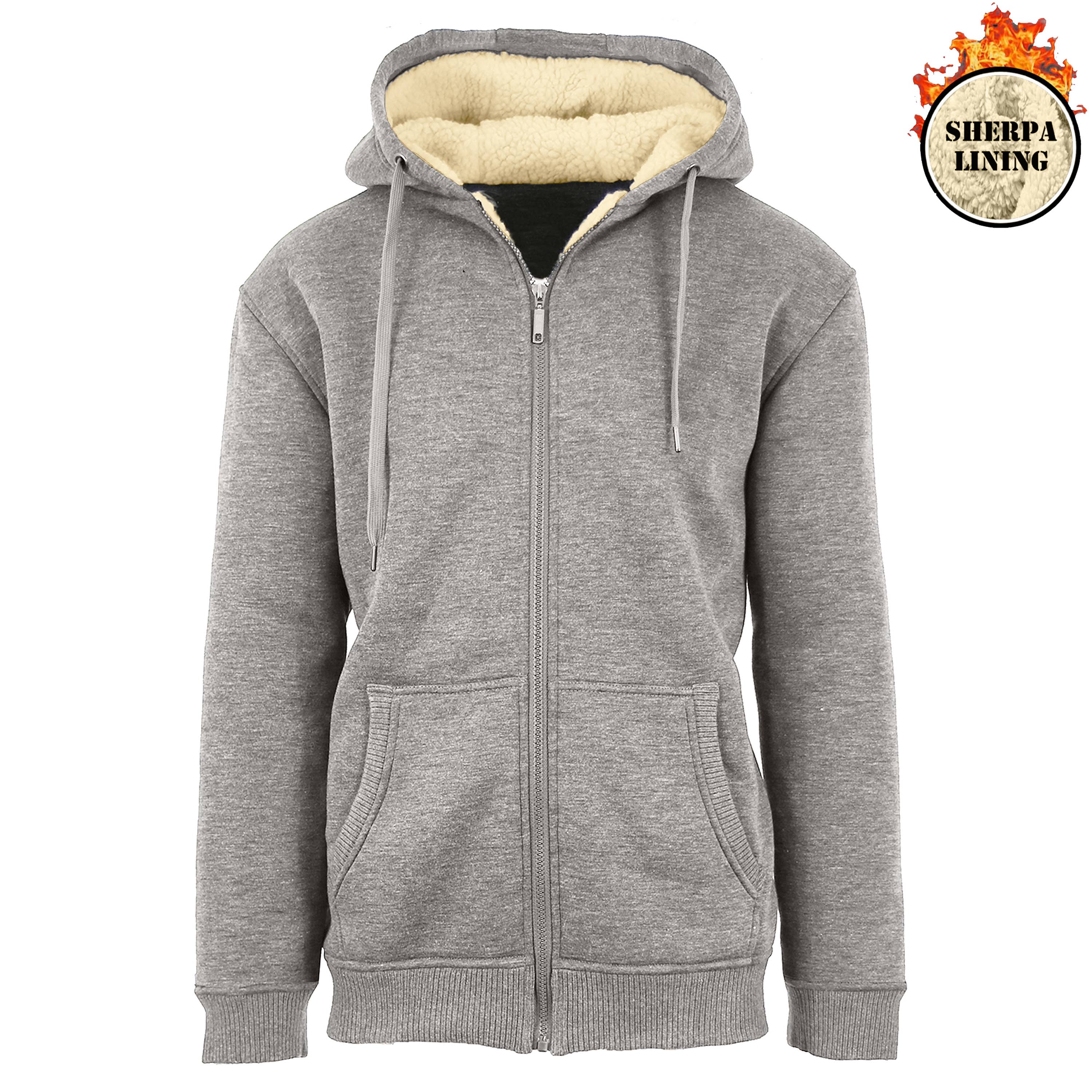 Galaxy By Harvic - Wholesale Hoodie - Men's - Men's Regular Fit Heavyweight Sherpa Fleece Lined Hoodie11