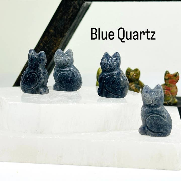 Rock Paradise – wholesale Spiritual stone/crystal – Gemstone Cat - Top Drilled - Carved Crystal