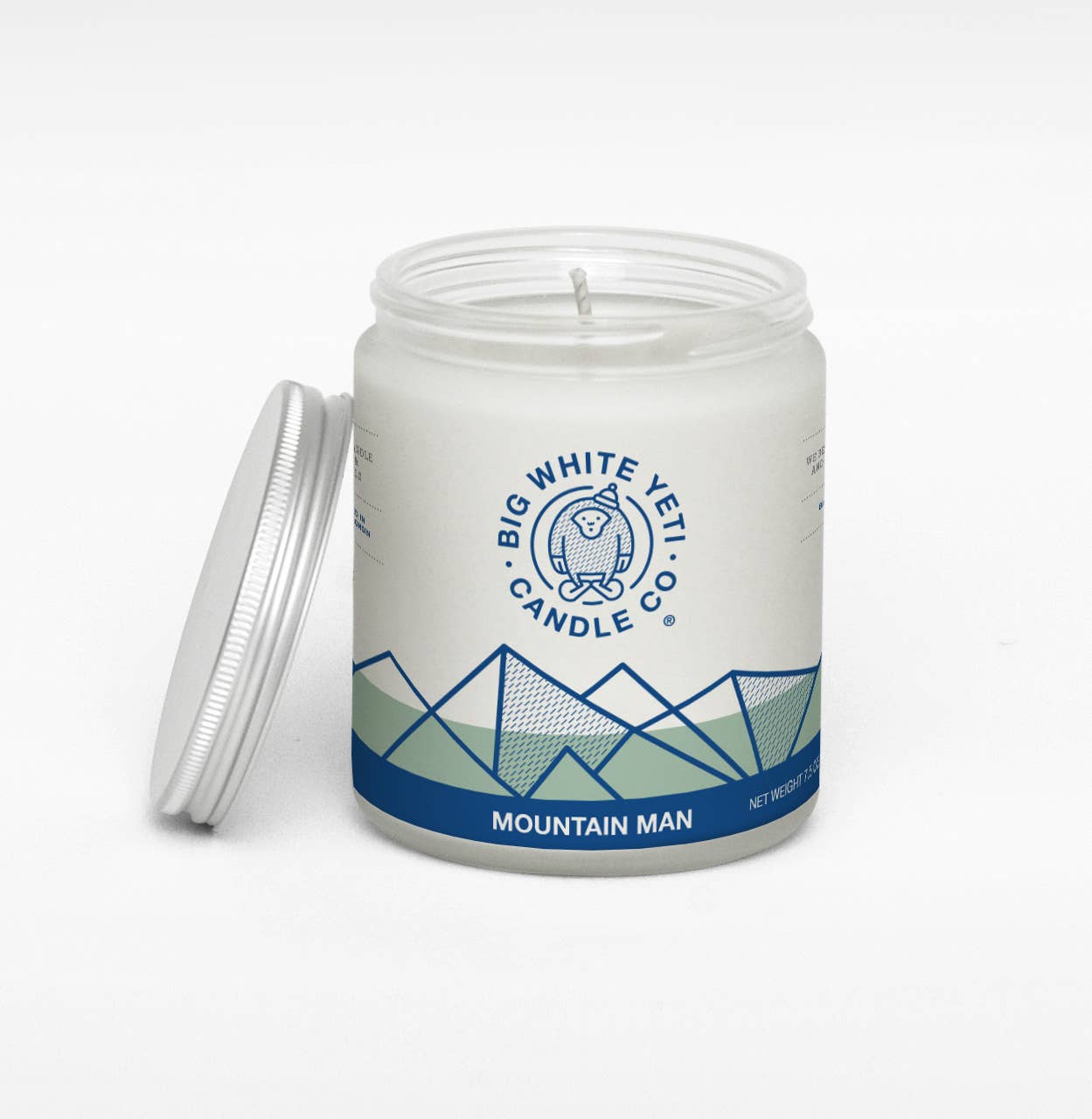 Big White Yeti - Wholesale Jar/Filled Candle - Mountain Man Soy Candle - 6oz tin or 8oz  glass jar2