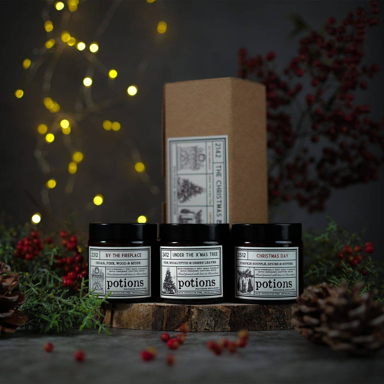 Potions BCN - Wholesale Jar/Filled Candle - Christmas Box (Set of 3)2