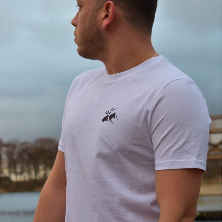 Camiseta unissex Láhku Original branca por atacado de Láhku