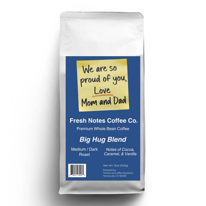 Fresh Notes Coffee Co. - Proud Mom and Dad Premium Whole Bean Coffee for wholesale by Fresh Notes Coffee