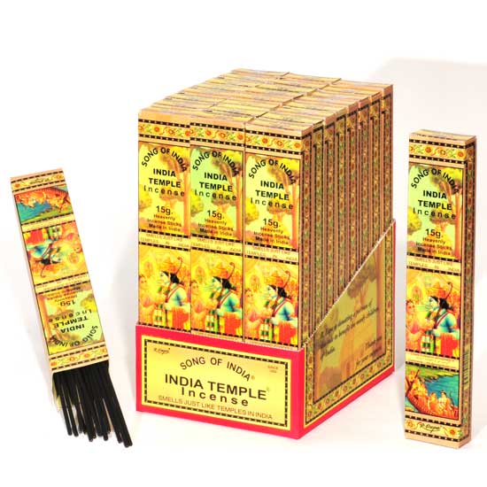 R. Expo/Song of India – wholesale Incense – India Temple Incense 15g - Dispaly of 241