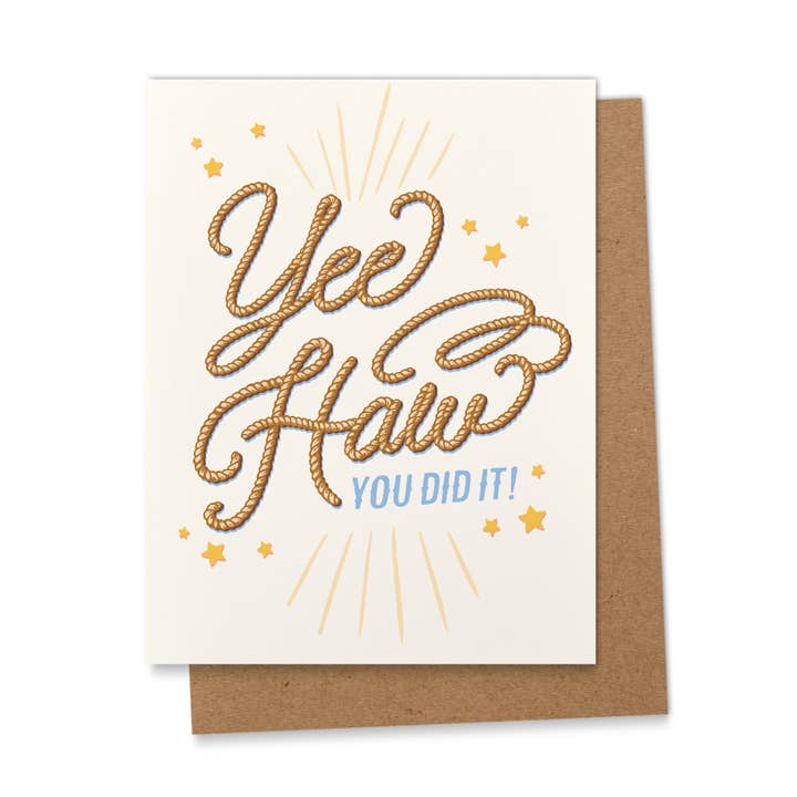 Yee Haw Ce L'hai Fatta! Biglietto di Laurea Rodeo per la vendita all'ingrosso da parte di Ana Peake