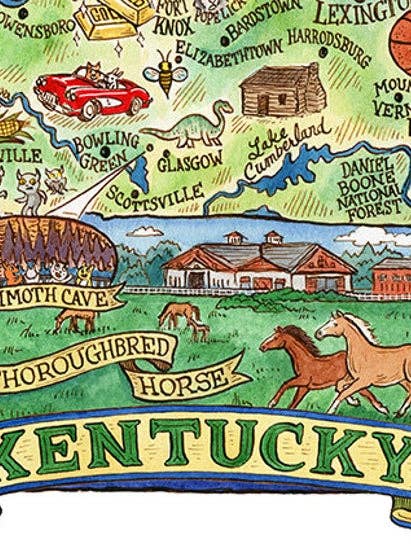 16"x20" Kentucky for wholesale by SepiaLepus Illustration