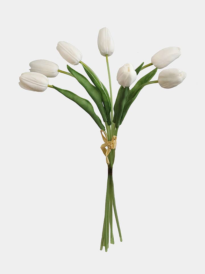 Real Touch Tulpenpaket, 15 Zoll, Weiß für den Großhandel von Prestige Botanicals