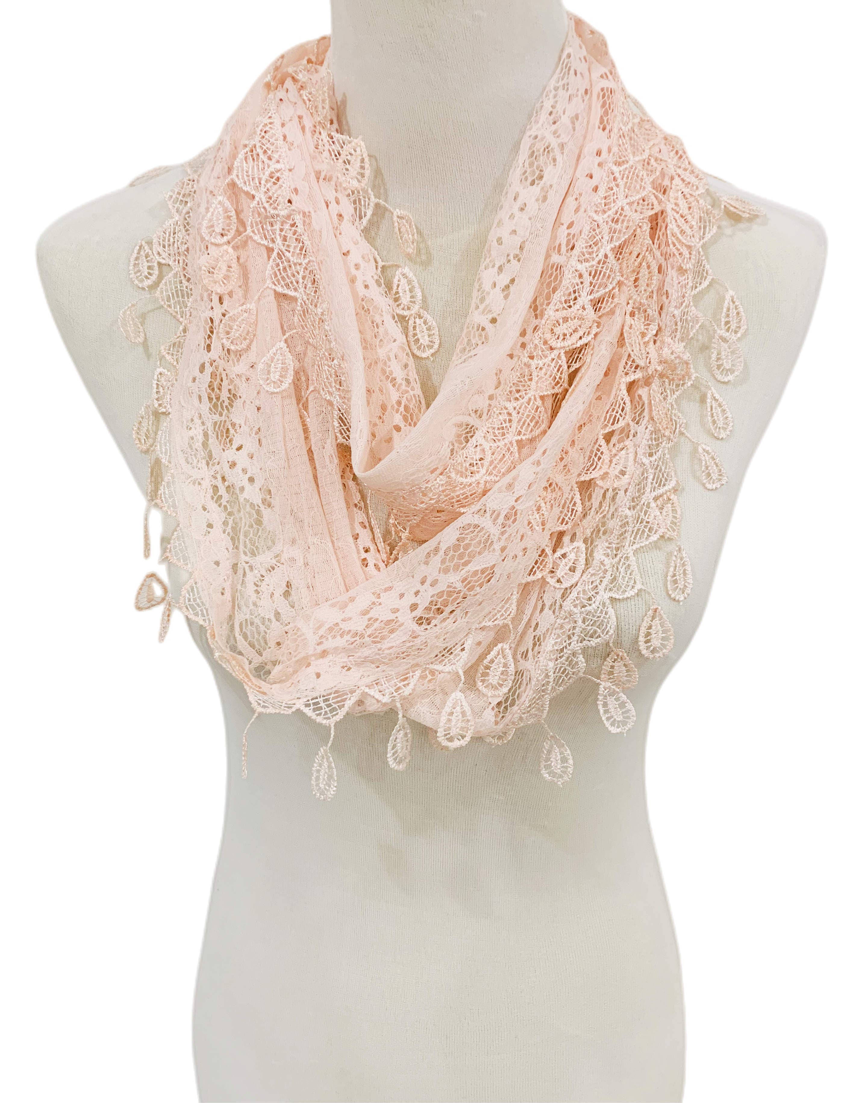 JC Sunny Fashion - Wholesale Scarf - Women's - JC014906 Gorgeous Elegant lace Infinity Scarf15