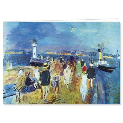 Jetty at Honfleur - Raoul Dufy - Fine Art Blank Card for wholesale by Ganymed Press