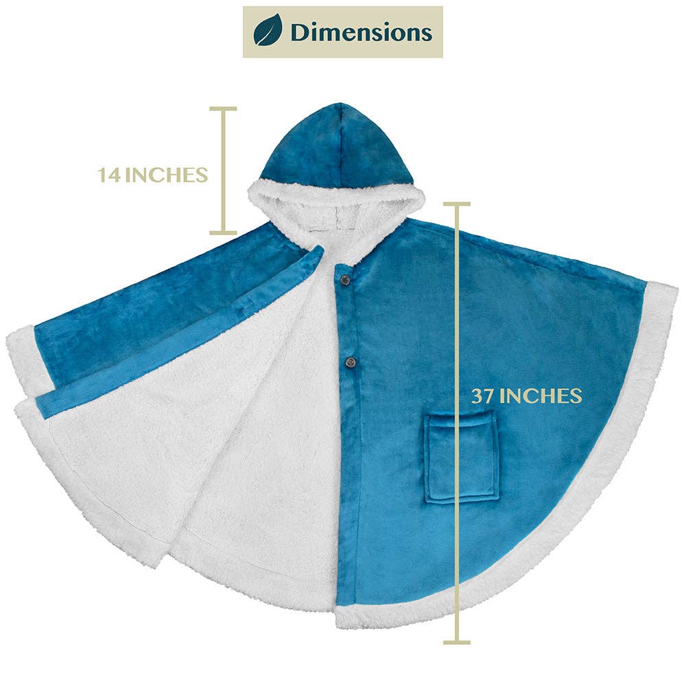 Pavilia – wholesale Poncho – Women's – Angel Wrap Hoodie Sherpa Poncho Blanket66