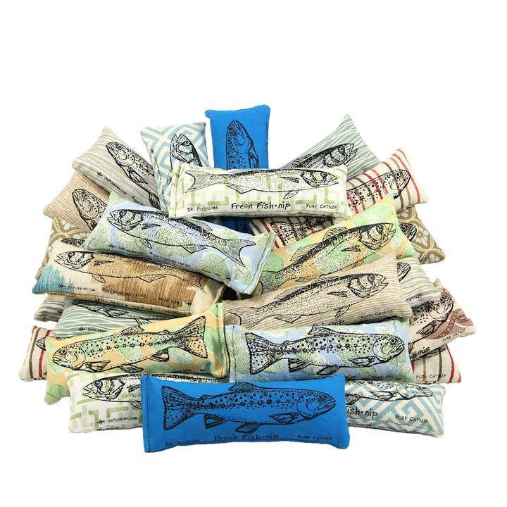 Dr. Pussums Catnip - Vente Jouet – chat - Jouet pour chat Fish Nip Catnip Kicker1